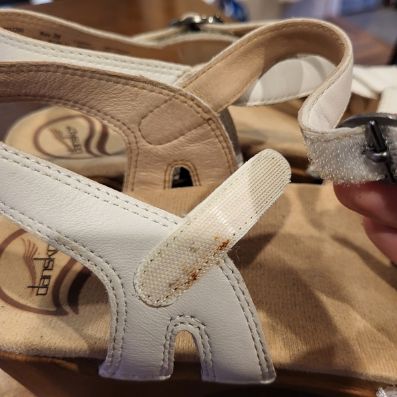 Dansko Women’s Season Leather Sandals White Size 38 (US 7.5-8) - Picture 6 of 10